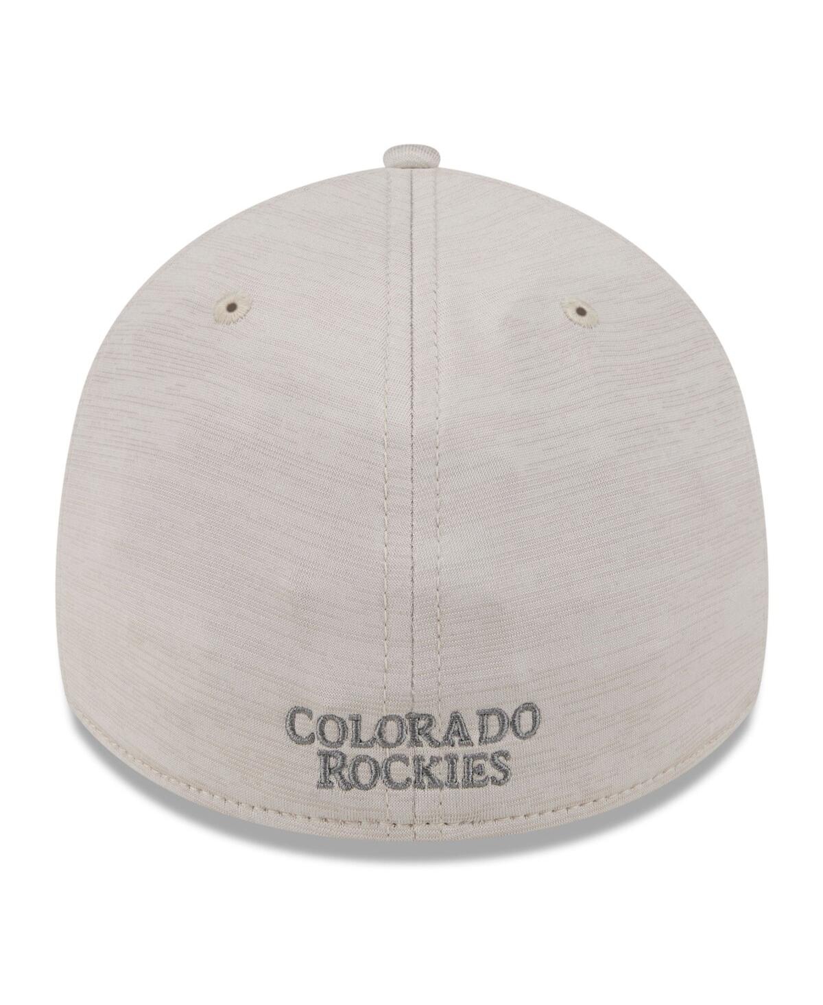 Shop New Era Men's  Cream Colorado Rockies 2024 Clubhouse 39thirty Flex Fit Hat