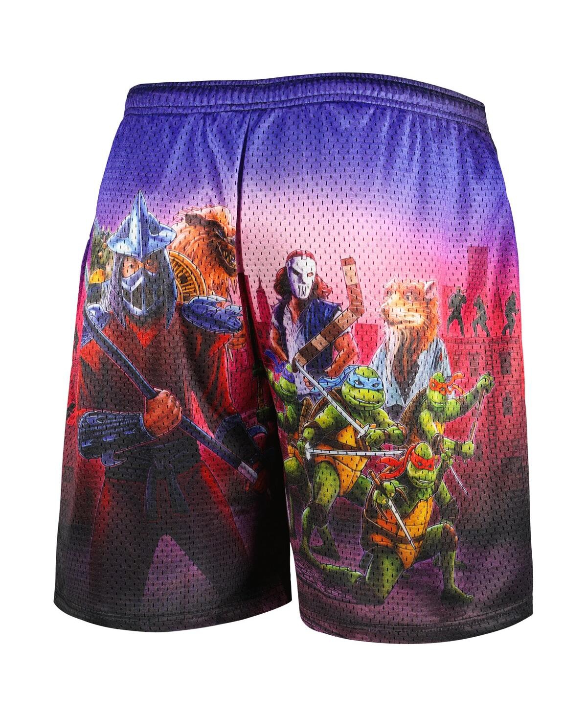 Shop Chalk Line Men's  Purple Teenage Mutant Ninja Turtles 1990 Nyc Retro Shorts