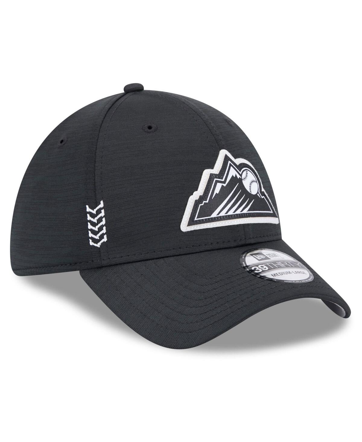 Shop New Era Men's  Black Colorado Rockies 2024 Clubhouse 39thirty Flex Fit Hat