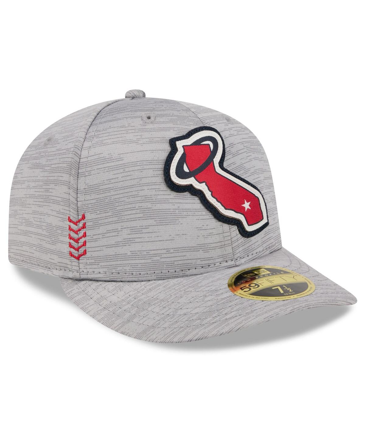 Men's New EraLos Angeles Angels 2024 Clubhouse Low Profile 59FIFTY Fitted Hat - Gray