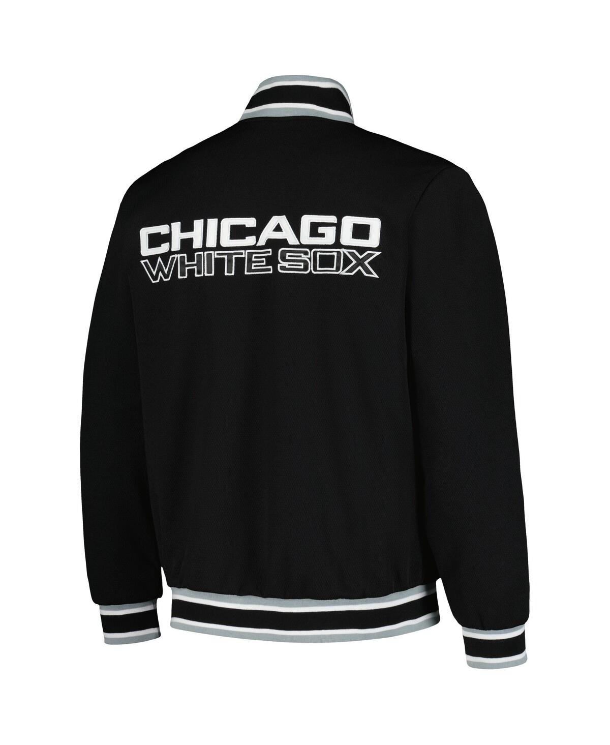 Shop Starter Men's  Black Chicago White Sox Secret Weapon Satin Full-snap Jacket