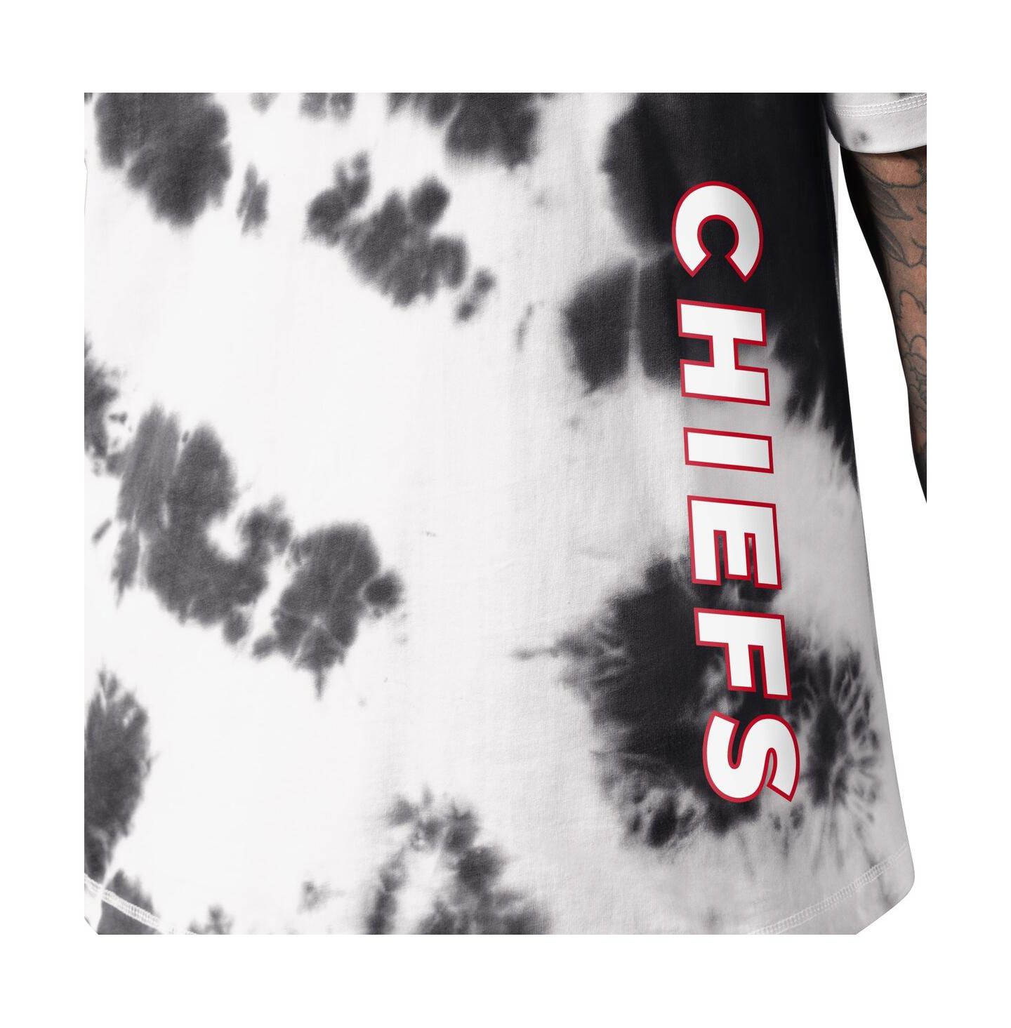 Мужская футболка MSX by Michael Strahan Black Kansas City Chiefs Freestyle Tie-Dye — фото 3