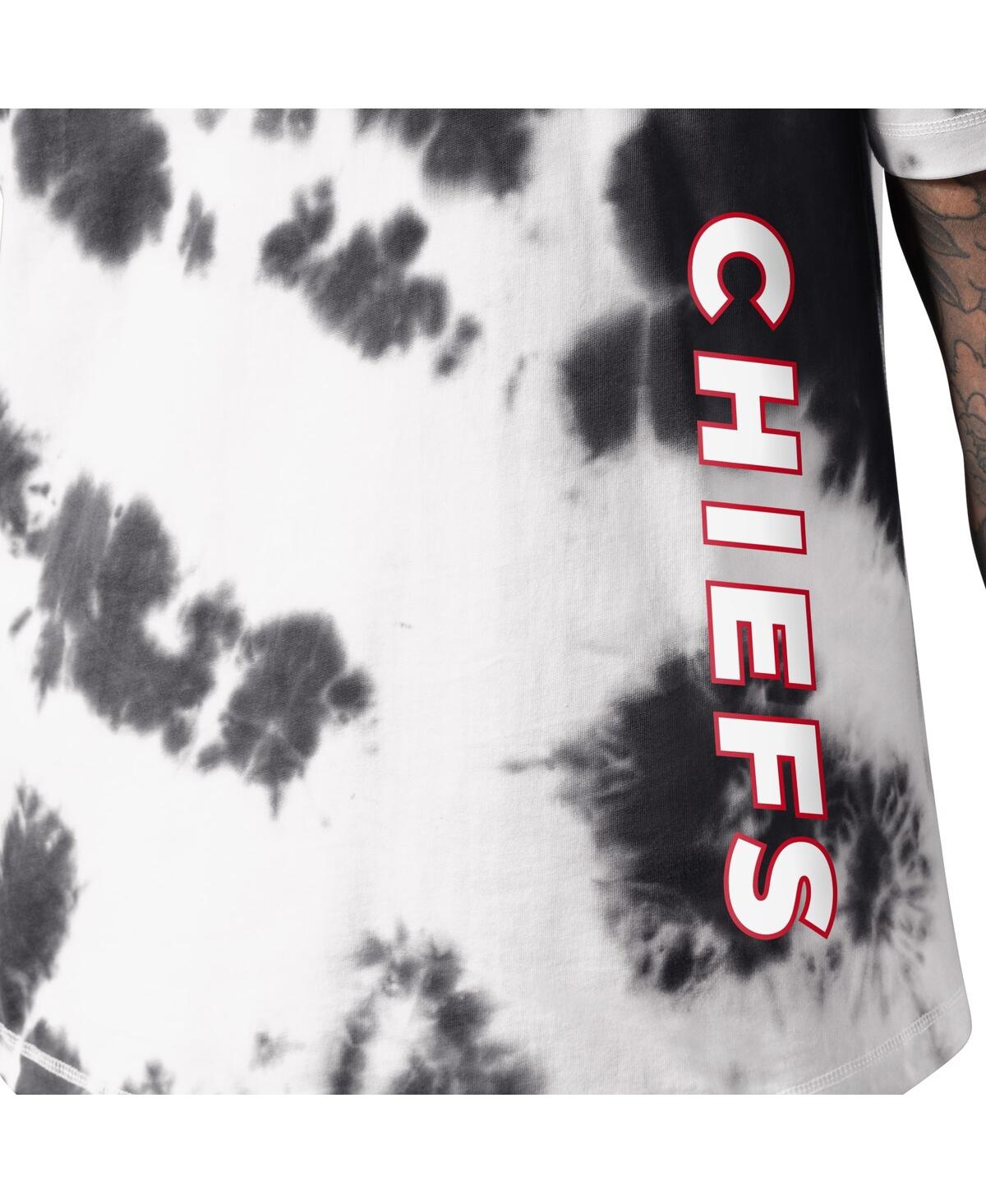 Shop Msx By Michael Strahan Men's  Black Kansas City Chiefs Freestyle Tie-dye T-shirt