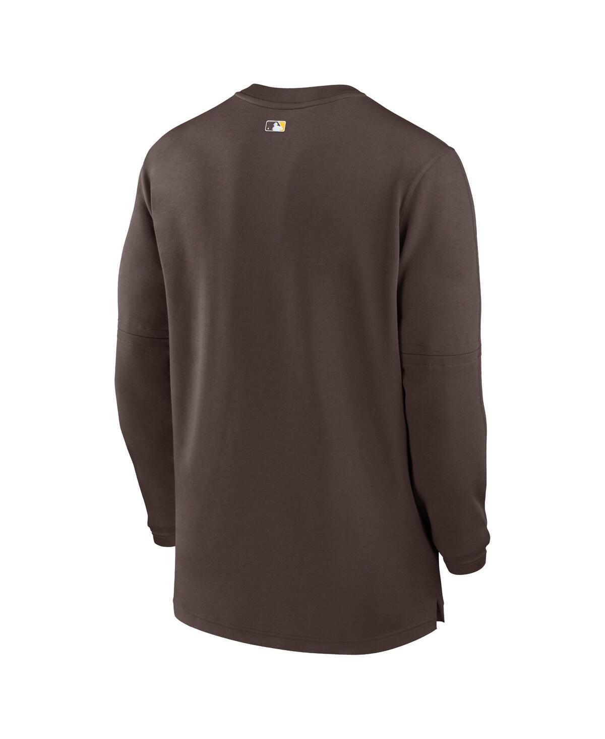 Men's NikeSan Diego Padres Authentic Collection Game Time Performance Quarter-Zip Top - Brown