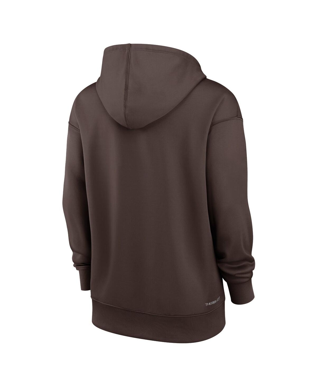 Nike San Diego Padres Authentic Collection Practice  Women's Dri-fit Mlb Pullover Hoodie In Brown