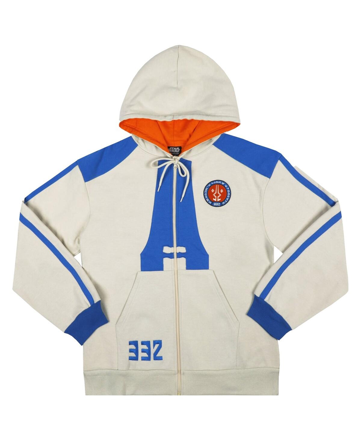 Shop Heroes & Villains Men's And Women's  Cream Star Wars Ahsoka Trooper 332 Company Full-zip Hoodie