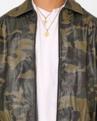 Cillian Camo PU Leather Jacket
