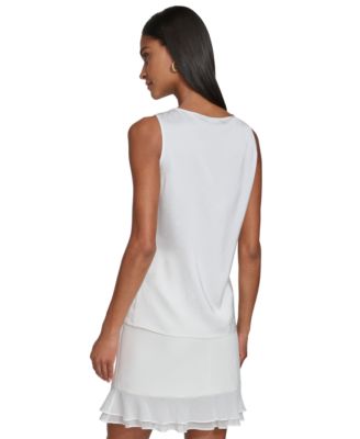 Women's Jacquard Scoop-Neck Tank Top