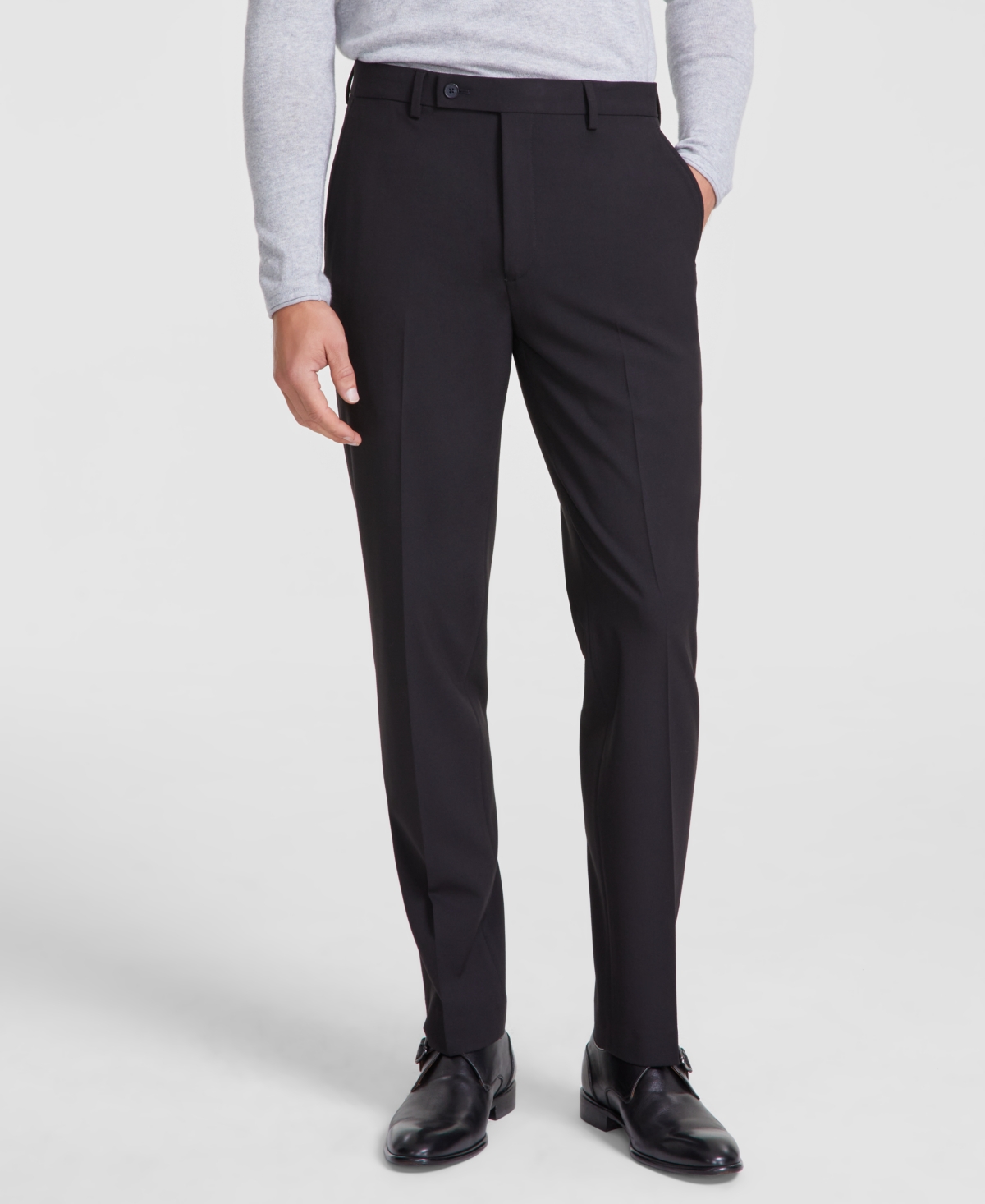 Calvin Klein Men's Slim-Fit Solid Dress Pants - Black