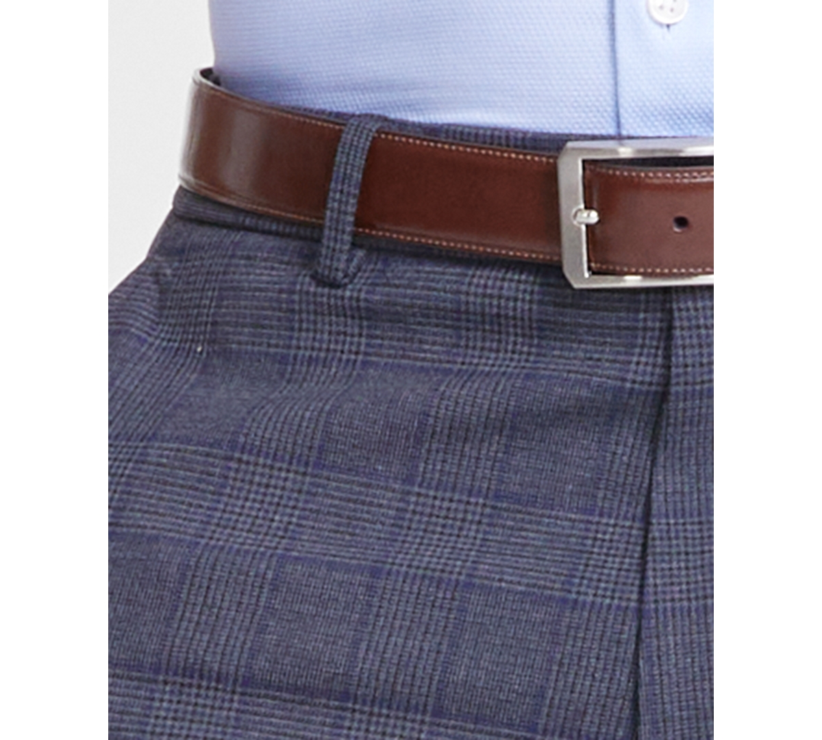 Tommy Hilfiger Men's Modern-Fit Stretch Performance Pants -Blue Plaid