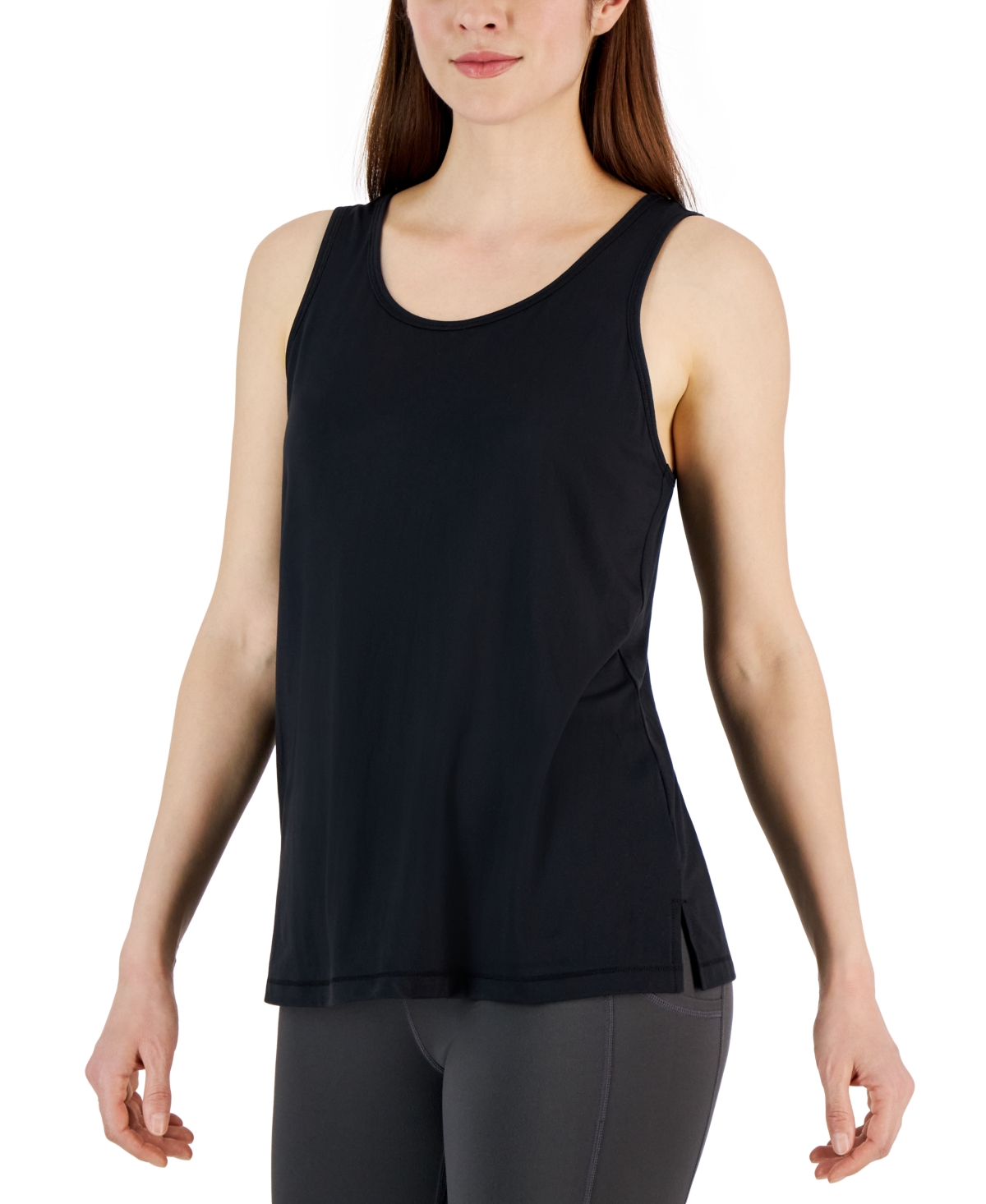 Shop Id Ideology Women's Active 3 Pack Solid Tank Top, Created For Macy's In Black,white,navy