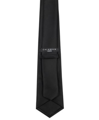 Men's Classic Extra-Long Solid Black Tie
