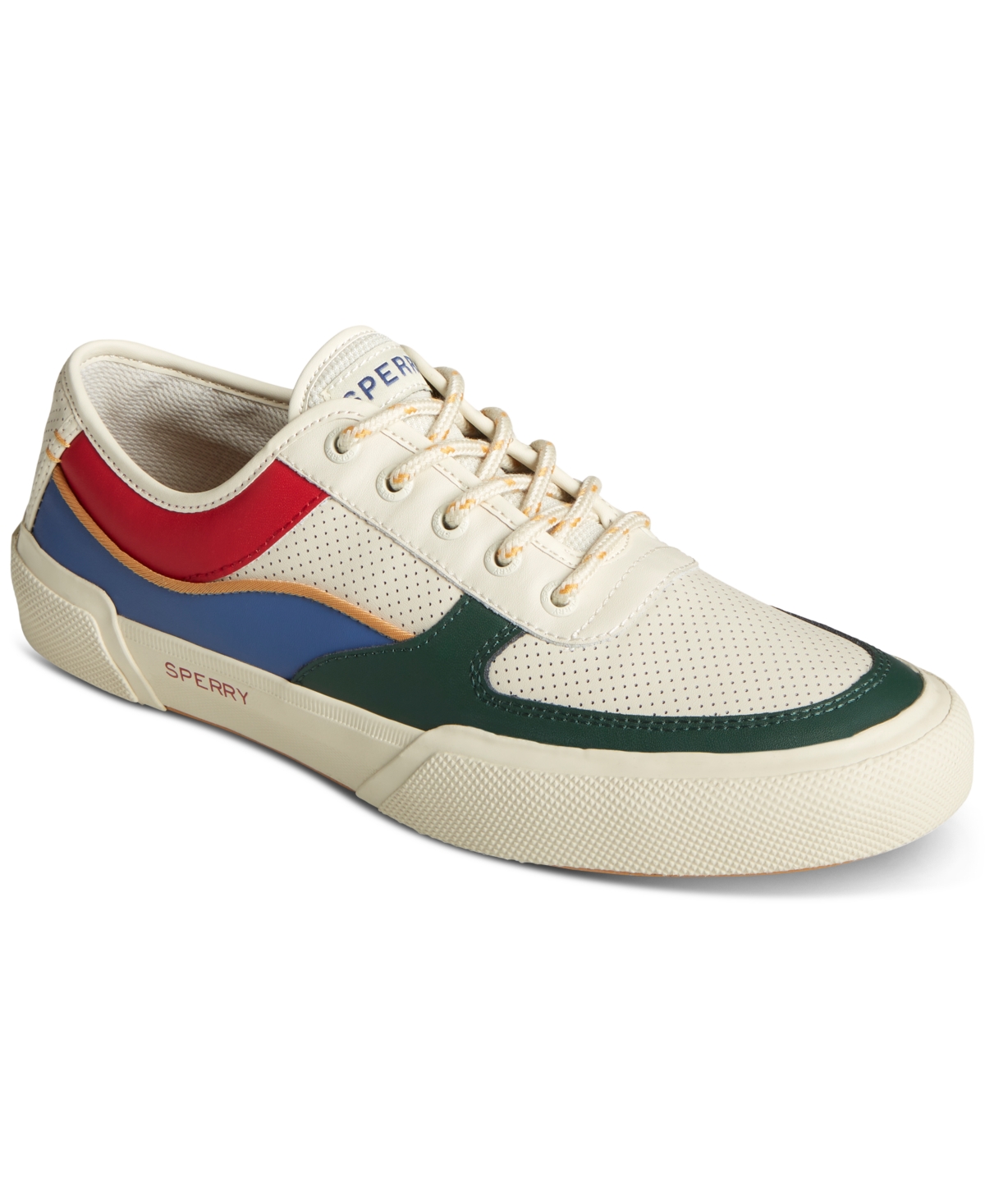 Men's SeaCycled Soletide Colorblocked Lace-Up Sneakers - Cream