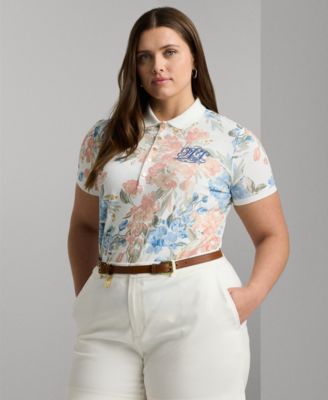 Lauren Ralph Lauren Plus Size Floral Polo Shirt Macy s