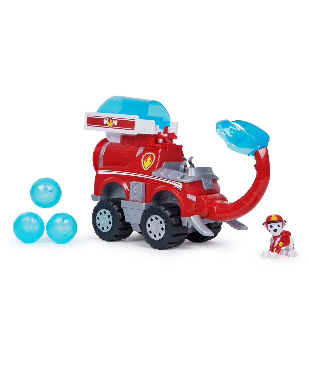 Paw Patrol Kids' Jungle Pups, Marshall Elephant Firetruck With Projectile Launcher, Toy Truck With Action Figure In Multi Color