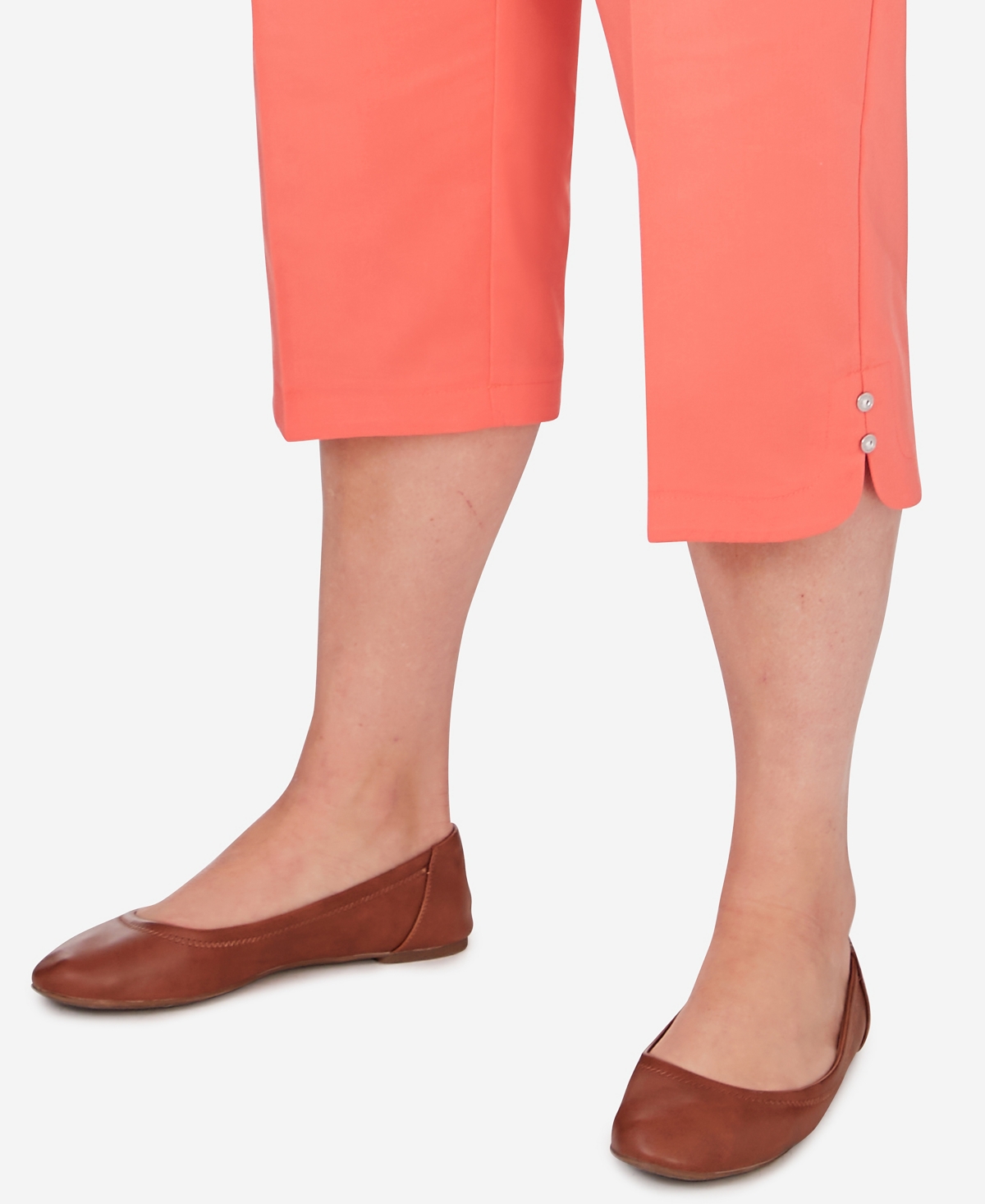 Alfred Dunner Plus Size Neptune Beach Pull-On Beach Capri Pants