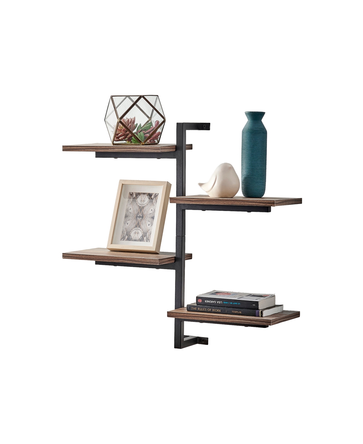 Shop Danya B Siena Vertical Shelf Unit In Brown,black