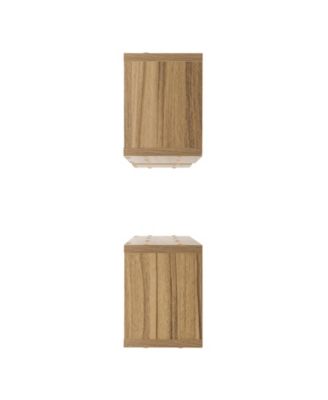 Bauhaus Floating Geometric Cubby Wall Shelves, Set of 3 Sizes