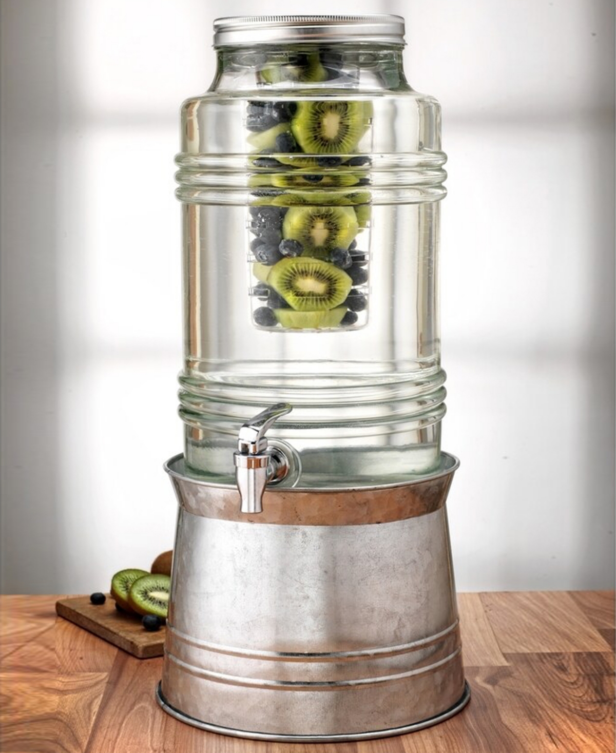 Circleware Breeze 2.4 Gallon Beverage Dispenser With Ice Insert In Clear