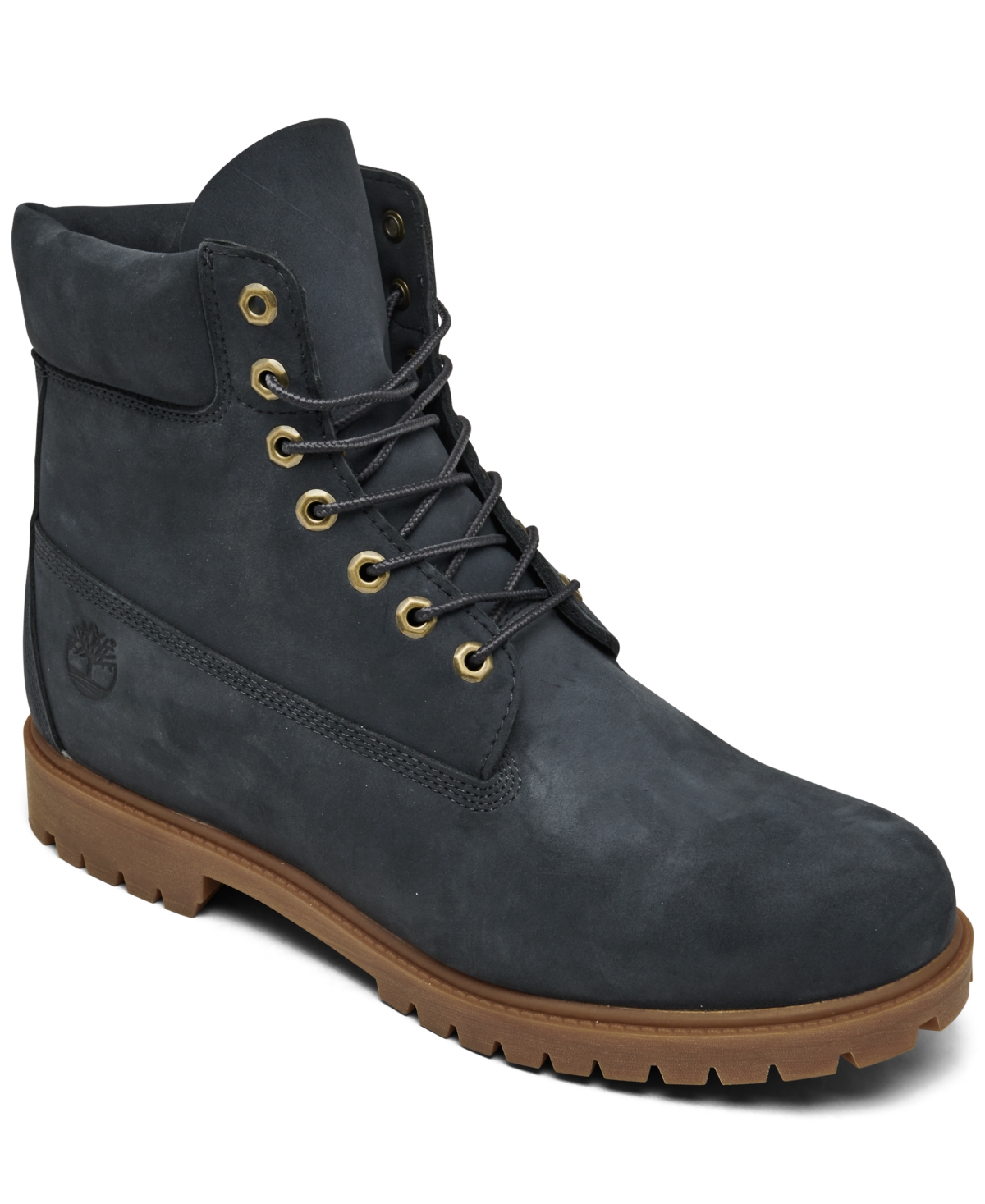 Timberland Men s Premium Water Resistant Boots from Finish Line Dark Blue Nubuck Smart Closet
