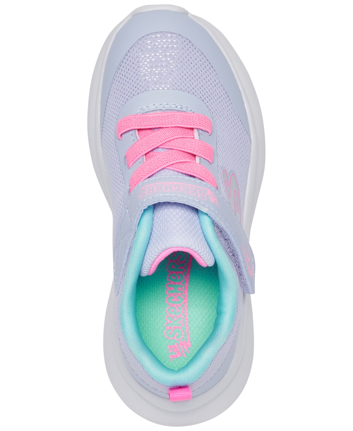 Skechers Toddler Girls Skech Fast Fastening Strap Casual Sneakers From Finish Line In Lavender,multi