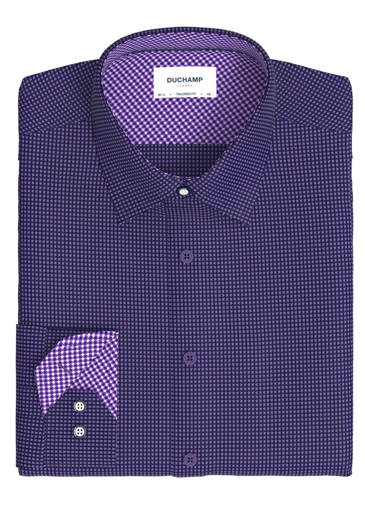 Men's Neat Dress Shirt - Purple