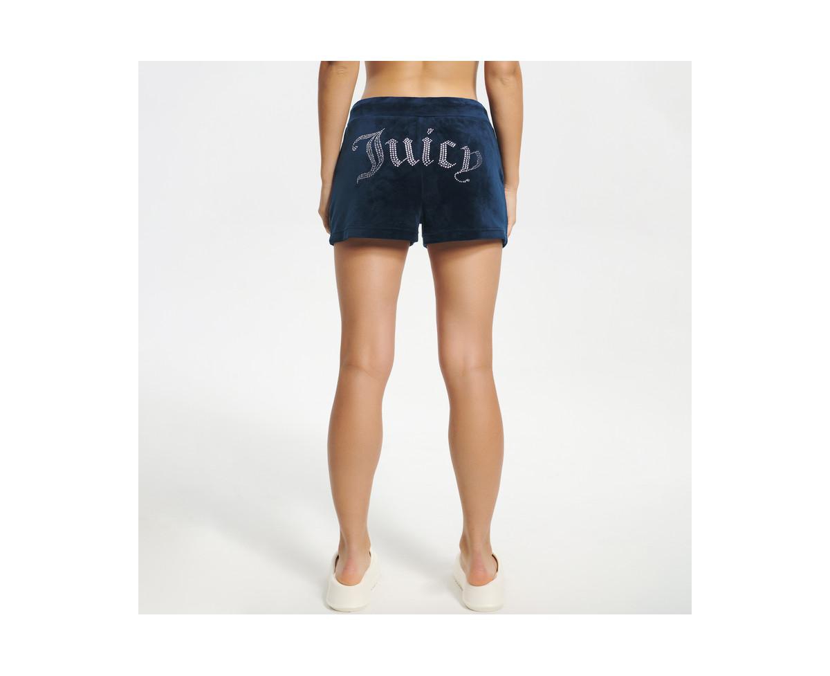 Juicy Couture Women's Classic Velour Juicy Short With Back Bling