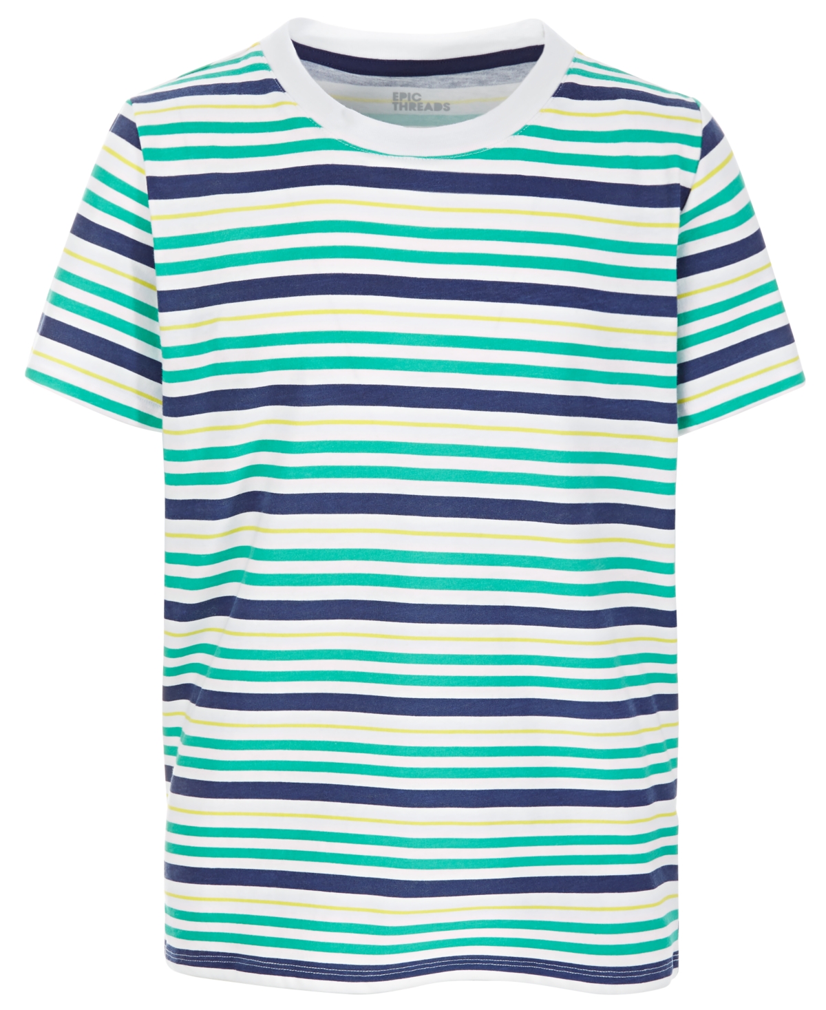 Shop Epic Threads Big Boys Danny Striped T-shirt, Created For Macy's In True Green