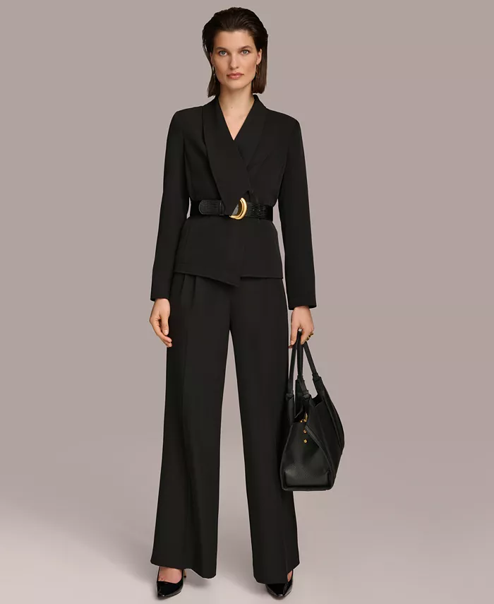 Donna Karan Women's Shawl-Collar Belted Blazer - thumbnail 9