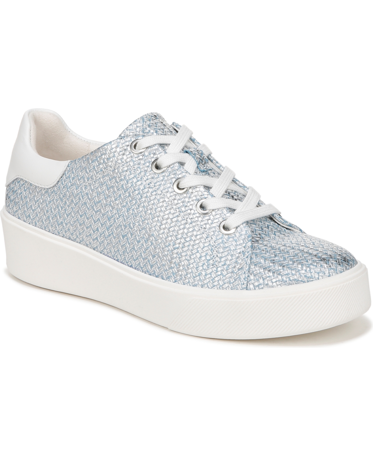 Shop Naturalizer Morrison 2.0 Sneakers In Metallic Blue Woven Embossed Leather