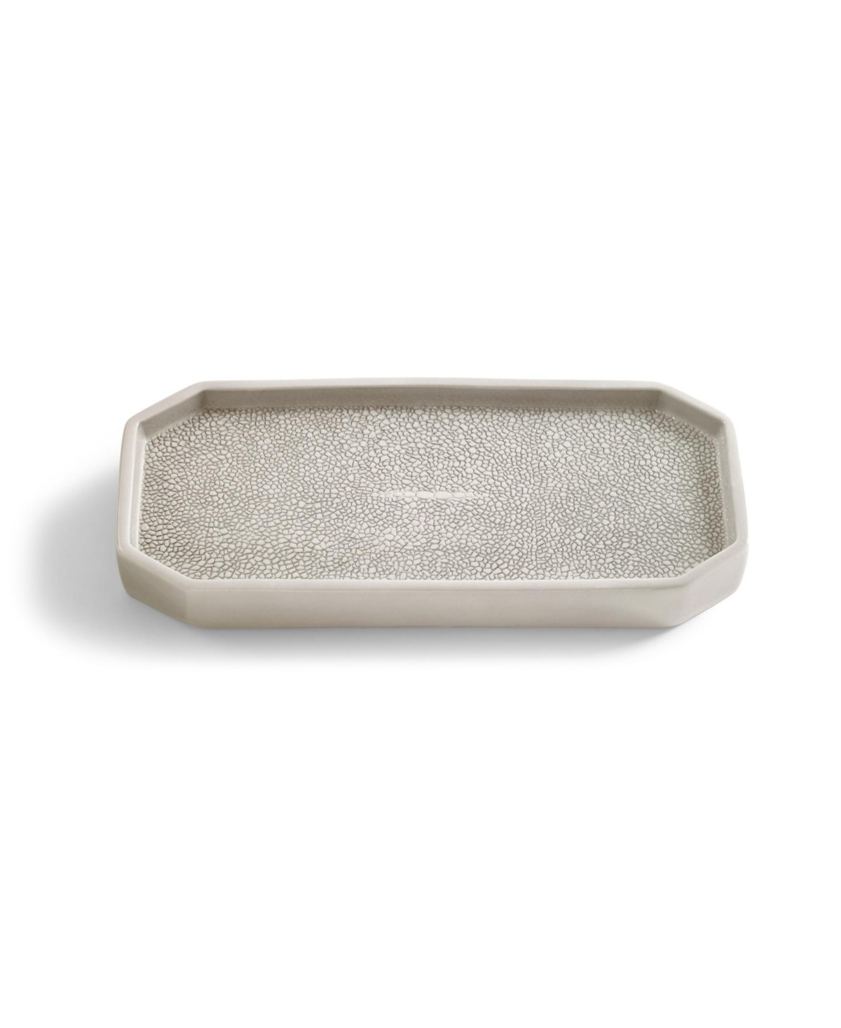 Shop Cassadecor Regent Porcelain Bathroom Tray In Gray