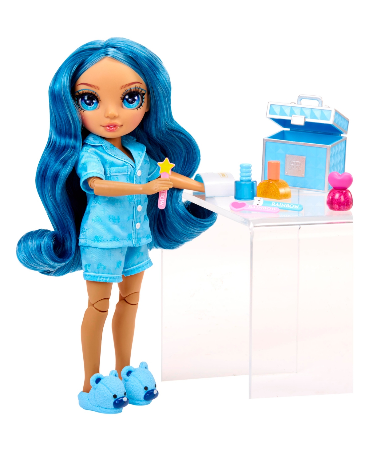 Rainbow High Junior High Pj Party Fashion Doll- Skyler Blue