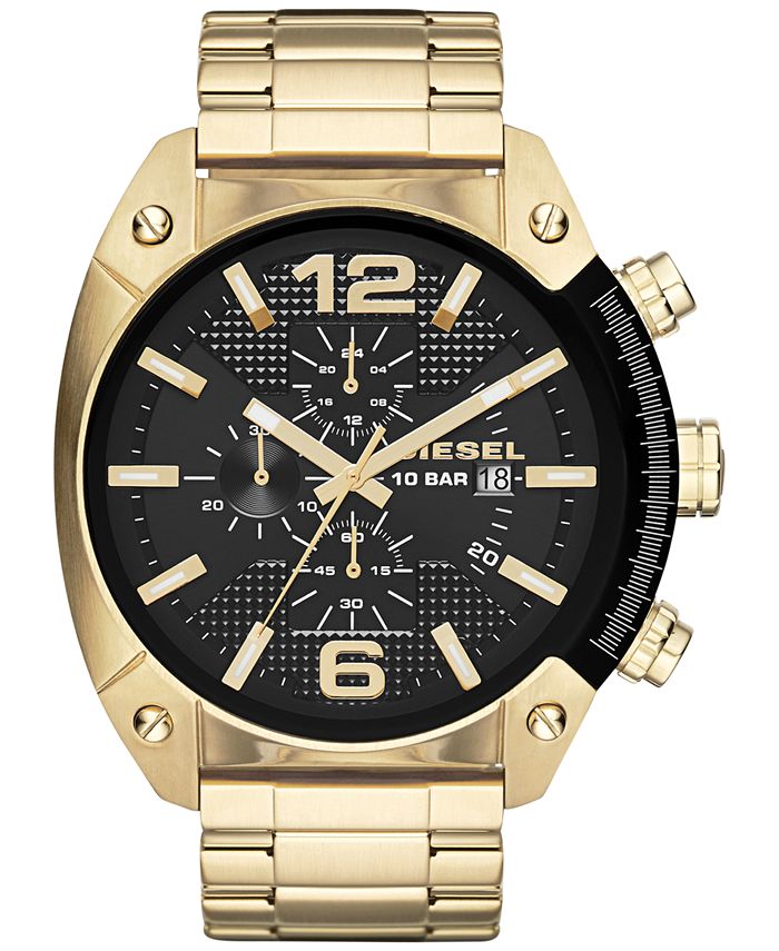 Diesel overflow shop watch gold