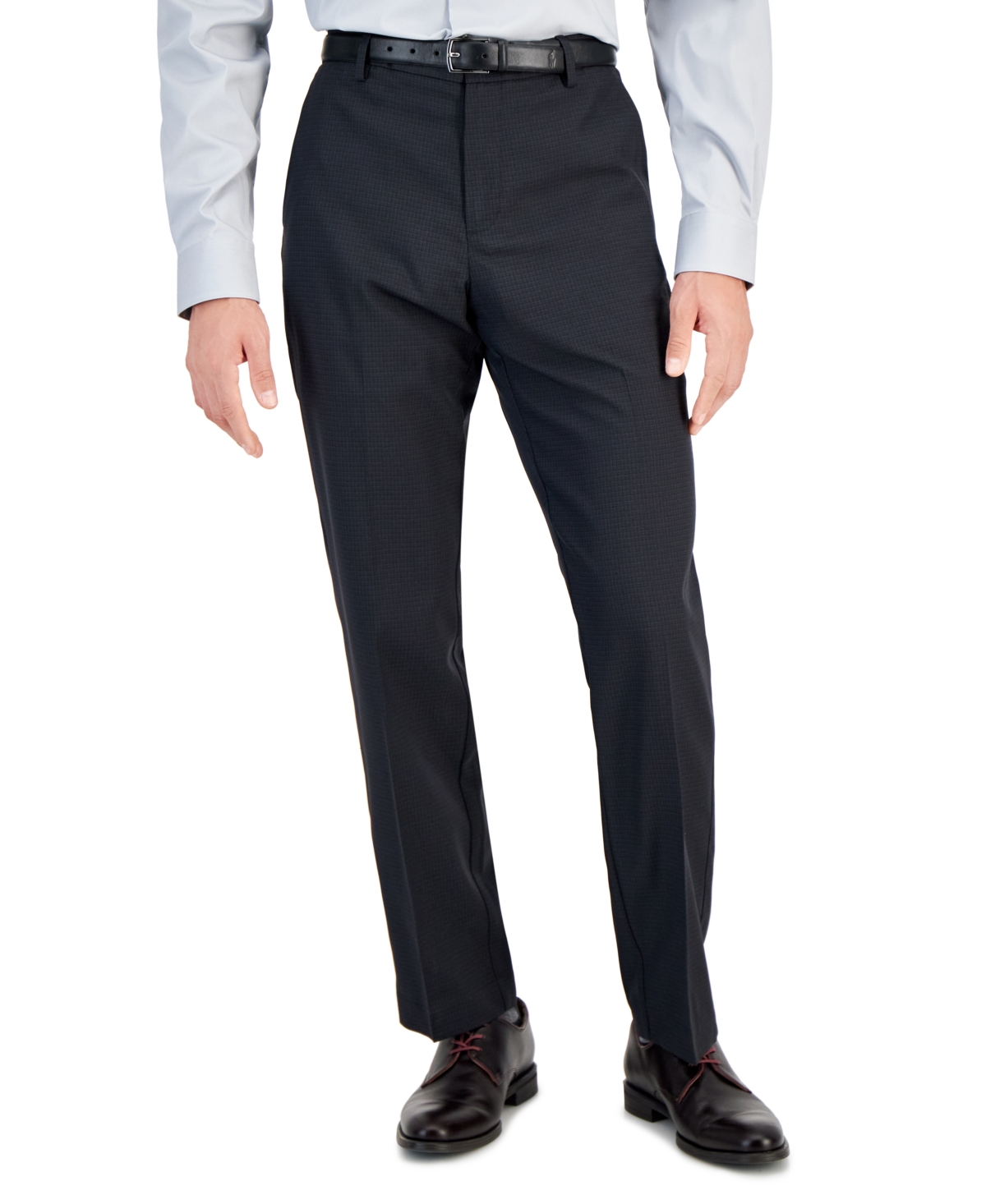 Shop Perry Ellis Portfolio Men's Modern-fit Stretch Solid Resolution Pants In Charcoal