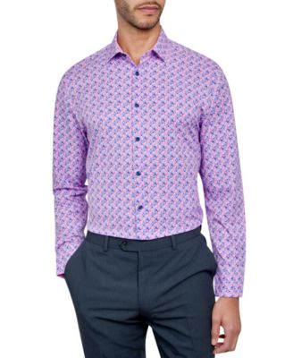 ConStruct Men's Recycled Slim Fit Floral Performance Stretch Cooling  Comfort Dress Shirt - Macy's