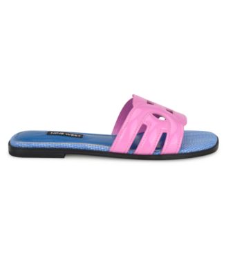 Nine West Women's Geena Cutout Flat Slip-On Sandals - Macy's