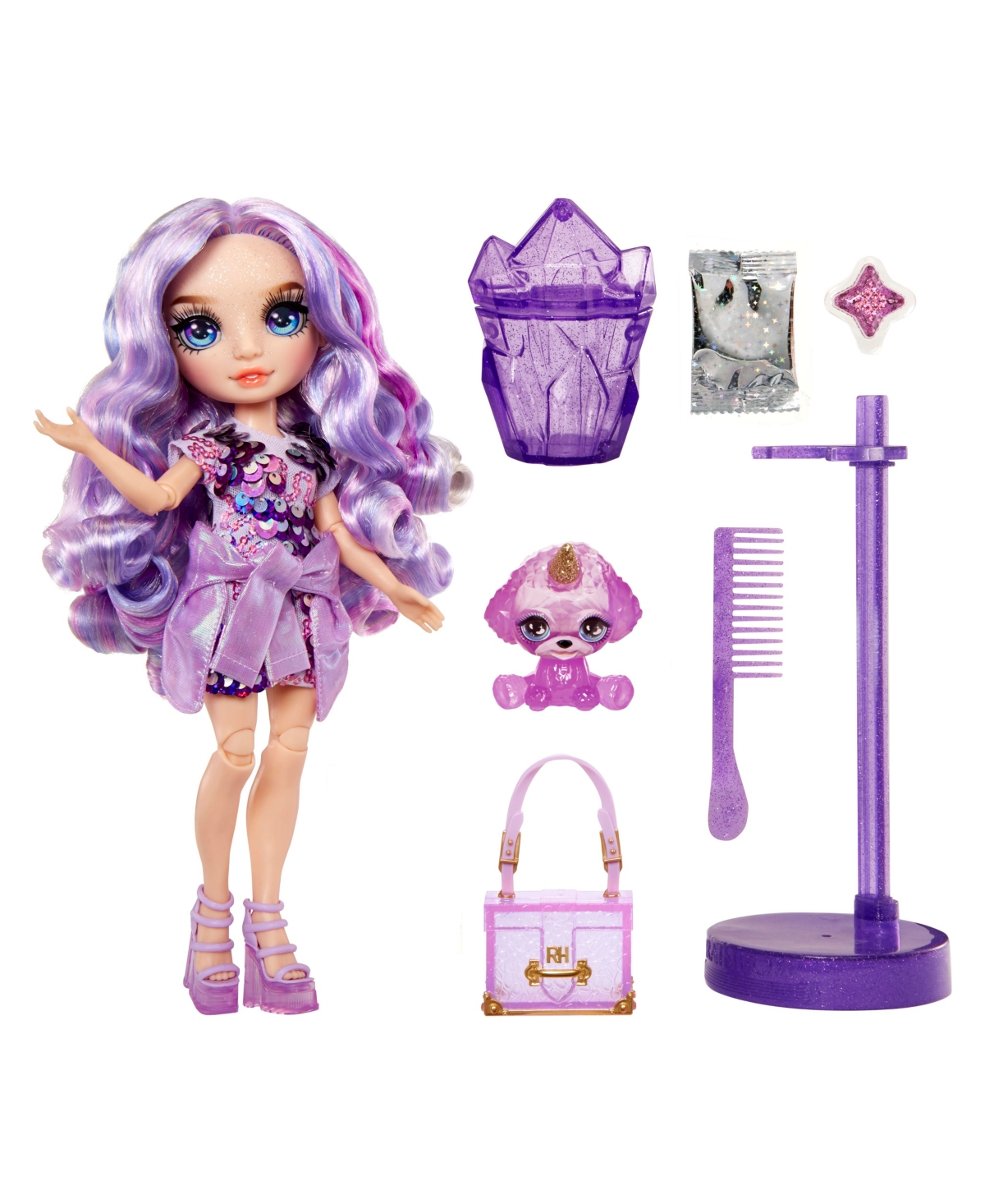 Shop Rainbow High Classic Fashion Doll- Violet In Multicolor