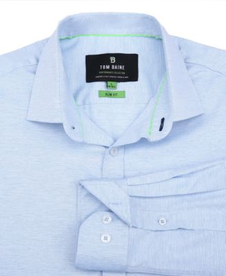 Tom Baine Мужская однотонная рубашка на пуговицах с длинным рукавом Tom Baine Mens Performance 11990₽