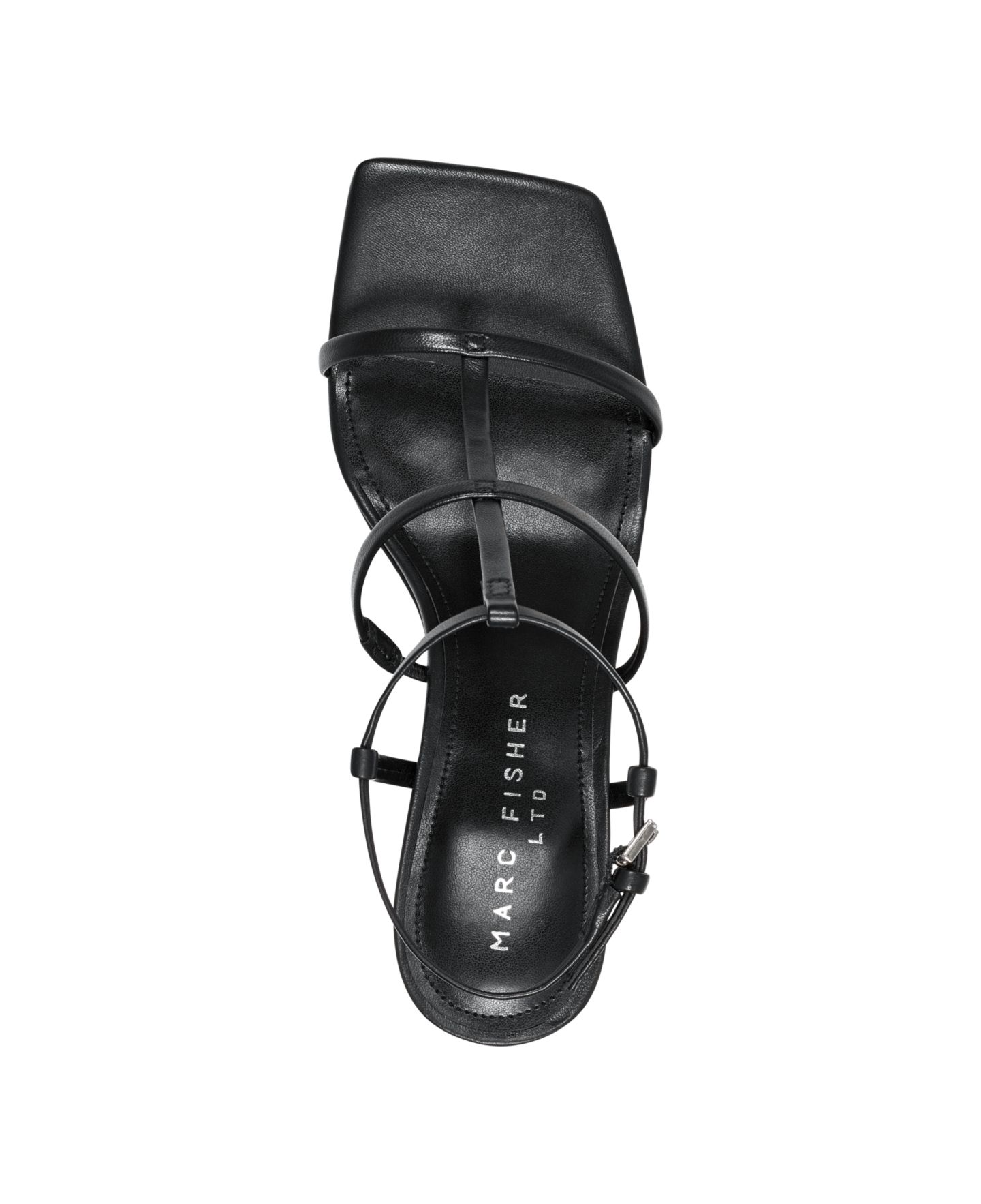 Женские сандалии Marc Fisher LTD Dennie Caged Tapered Heel, цвет: Чёрный кожаный — фото 4