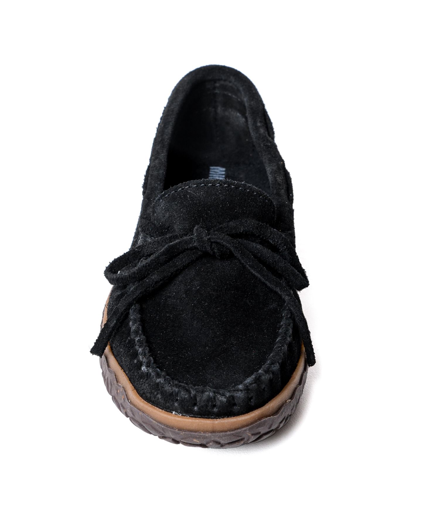 Женские мокасины Minnetonka Tie Tread, цвет: Чёрный — фото 2
