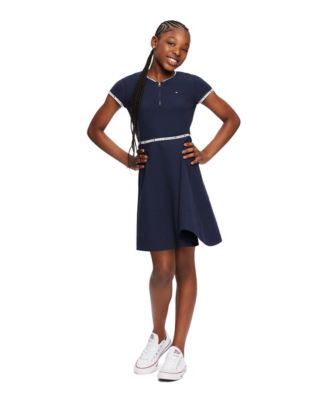 Tommy Hilfiger Big Girls Quarter Zip Dress - Macy's