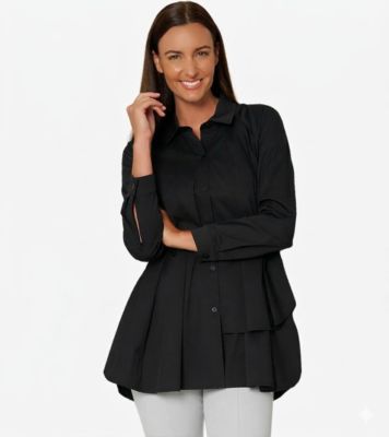 Women's Button-Front Shirt Top Sensation Tunic