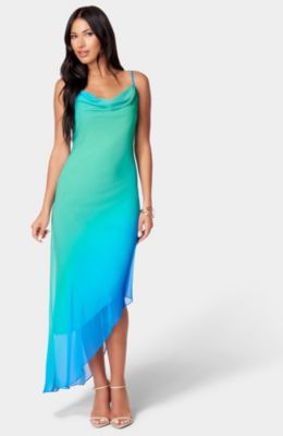 Women s Asymmetrical Ombre Dress