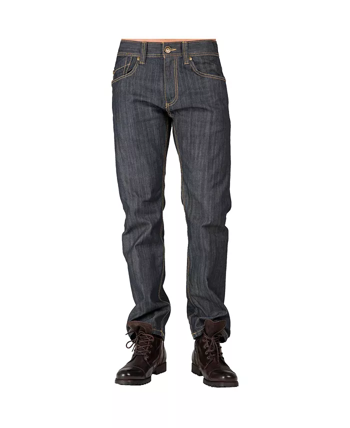 Men's Relaxed Straight Handcrafted Wash Premium Denim Signature Jeans - thumbnail 10