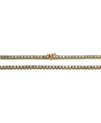 Sterling Silver Cubic Zirconia 3MM Tennis Necklace