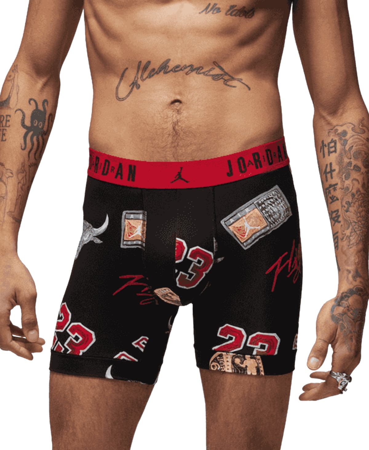 Men's 2-Pack Mj Essentials Poly Dri-fit Printed Boxer Briefs - SAIL