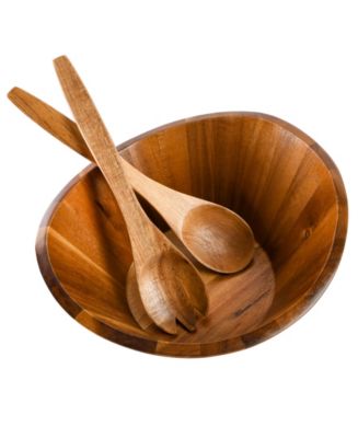 Gibson Home Sherwood Salad Bowl With Matching Serving Spoon & Fork Set - Macy's