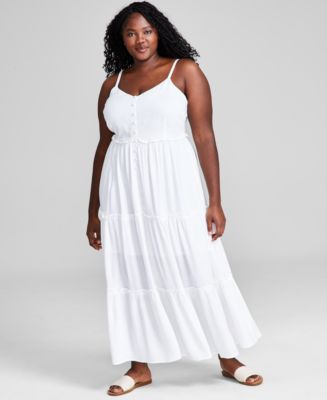 And Now This Trendy Plus Size Tiered Maxi Dress, Created for Macy's ...