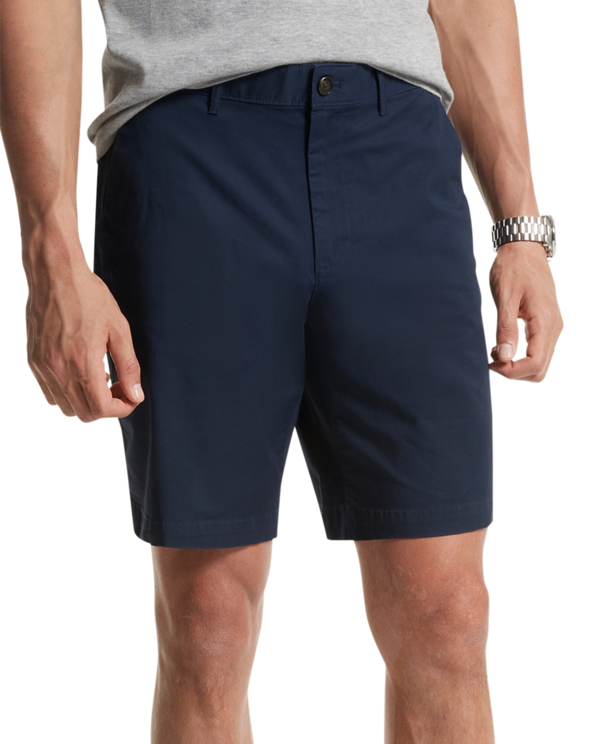 Shop Michael Kors Men's Slim Fit Stretch 9" Shorts In Midnight