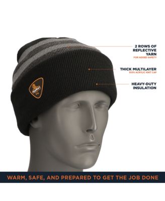 Men's PolarForce Insulated Reflective Cap - Warm Winter Headwear for Extreme Cold, High Visibility